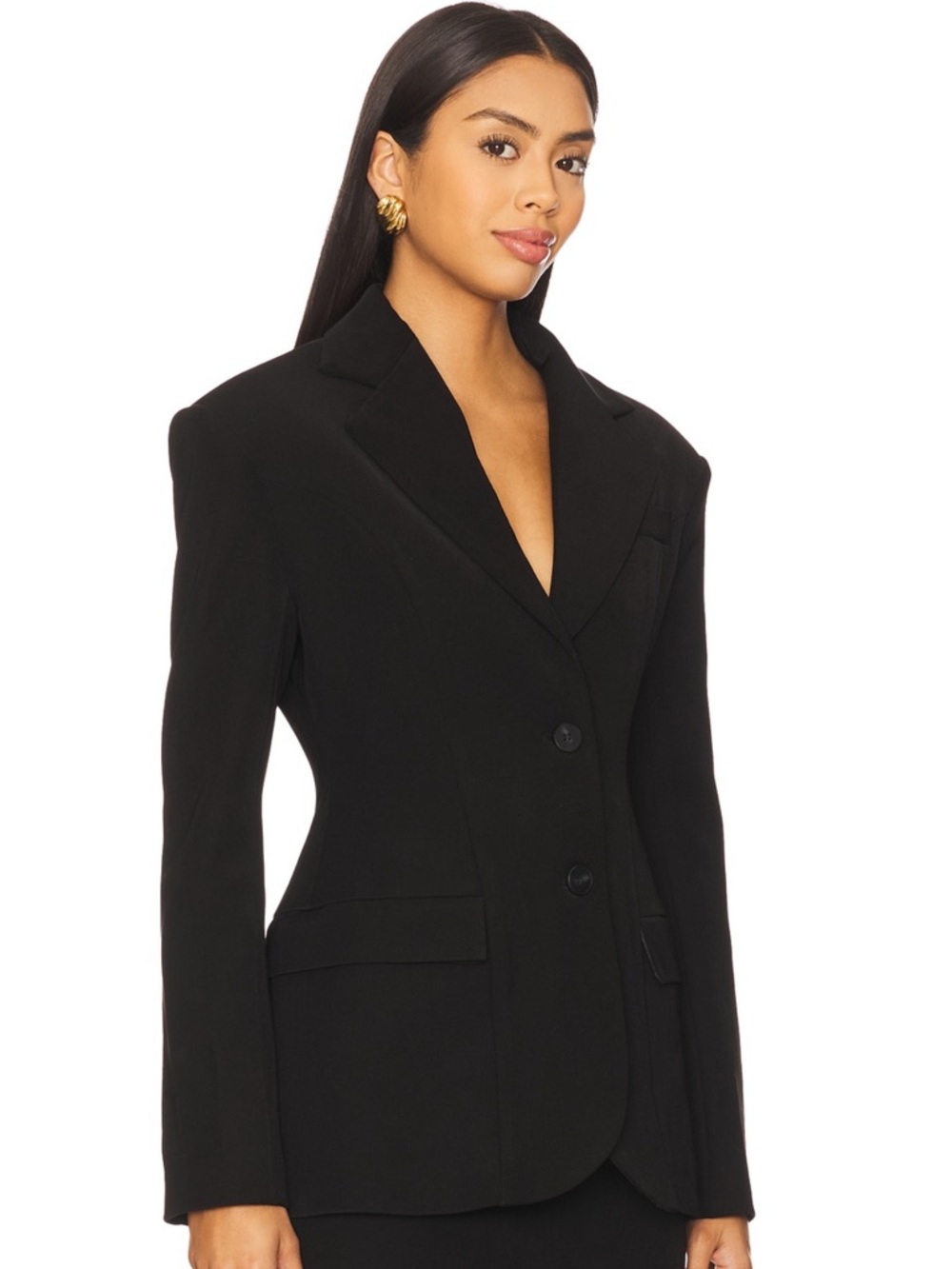 Line & Dot Black Ida Hourglass Blazer